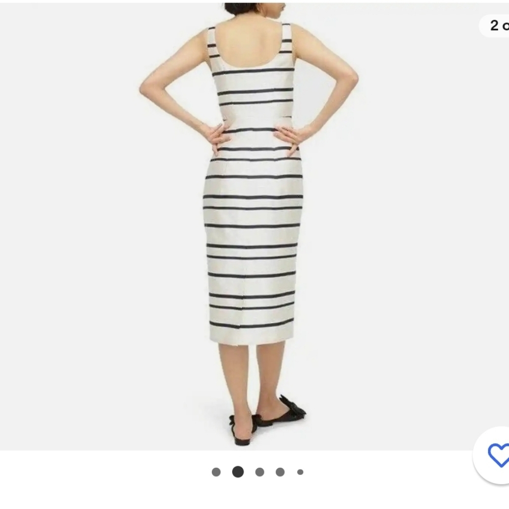 NWT J. Crew scoopneck dress in jacquard stripe, size 2 - Picture 12 of 14